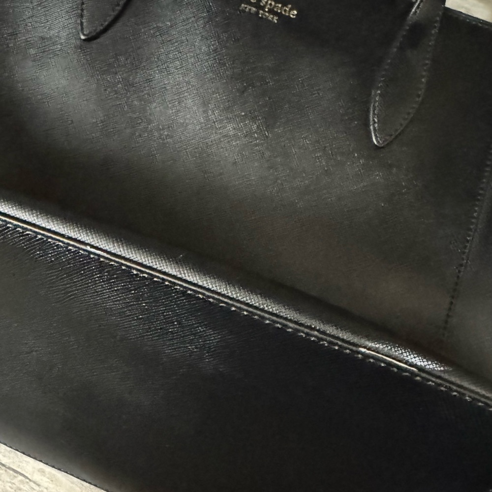 Kate Spade Black Dana Saffiano PVC tote with matching Madison wallet - Picture 11 of 16